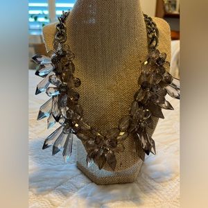 Glass looking statement necklace